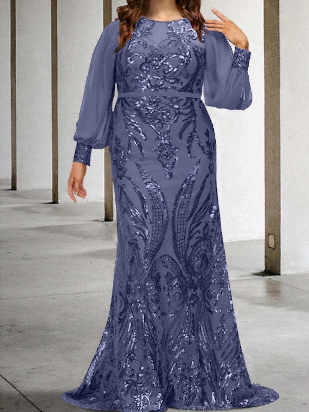 Robes de Mère de la Mariée Fourreau/Colonne avec Paillettes