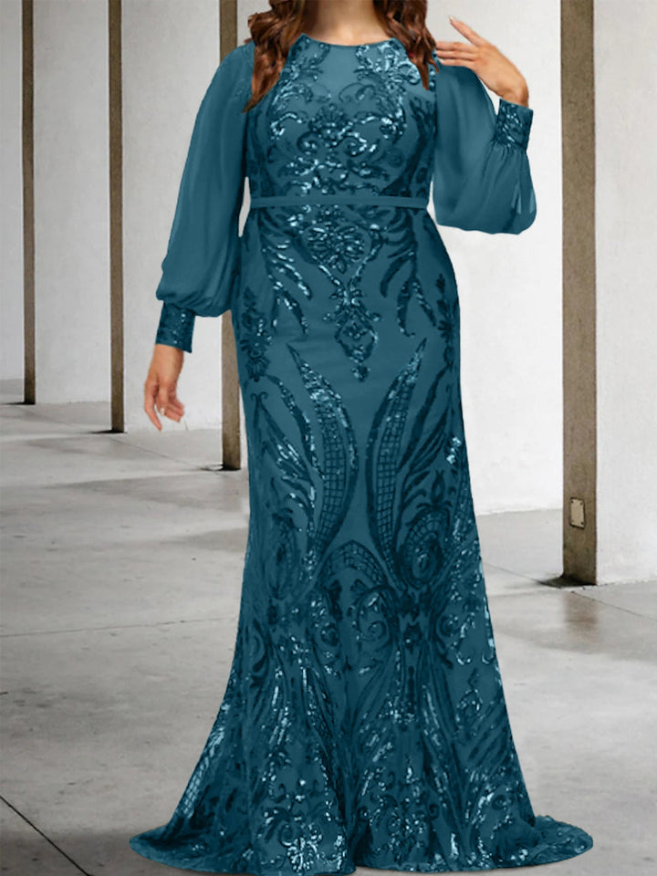 Robes de Mère de la Mariée Fourreau/Colonne avec Paillettes