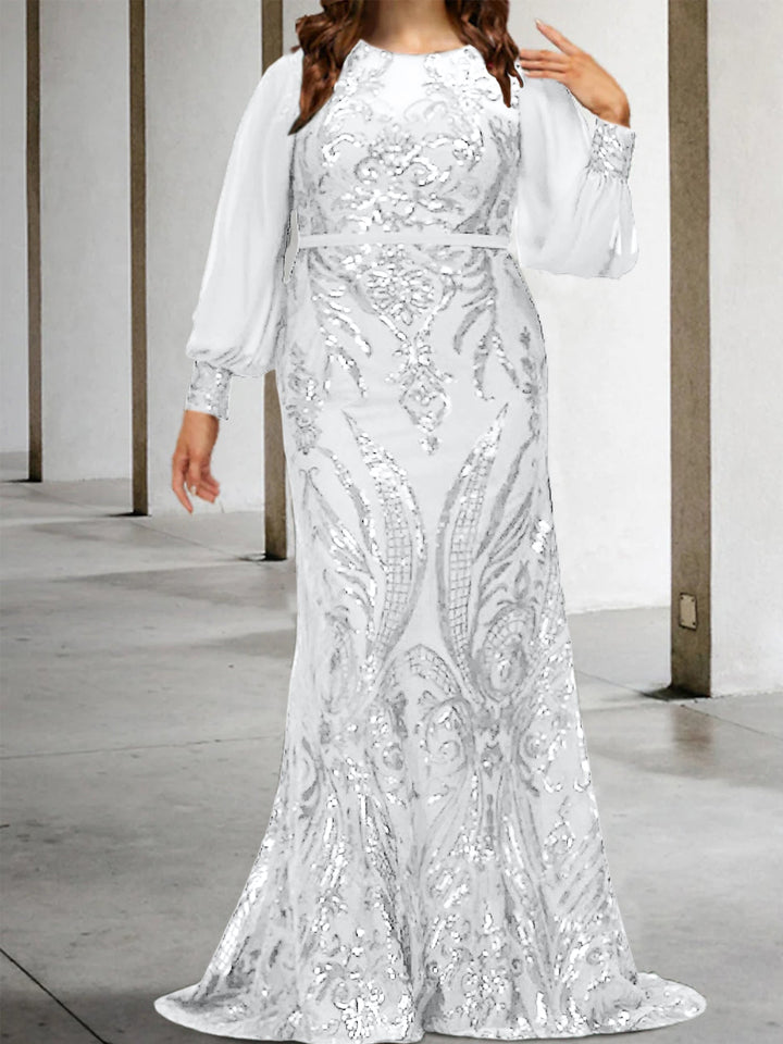 Robes de Mère de la Mariée Fourreau/Colonne avec Paillettes