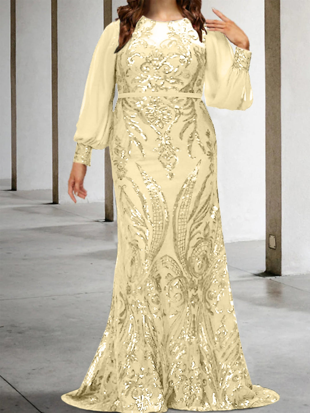 Robes de Mère de la Mariée Fourreau/Colonne avec Paillettes