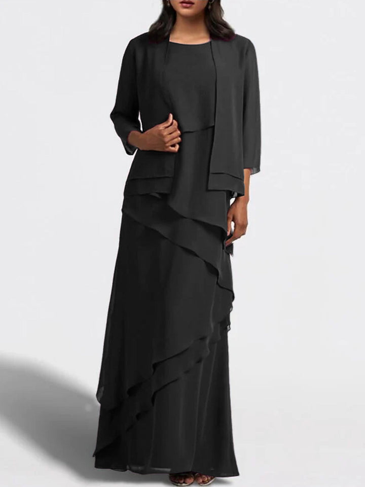 Robes de Mère de la Mariée Fourreau/Colonne Longueur Au Sol avec Veste