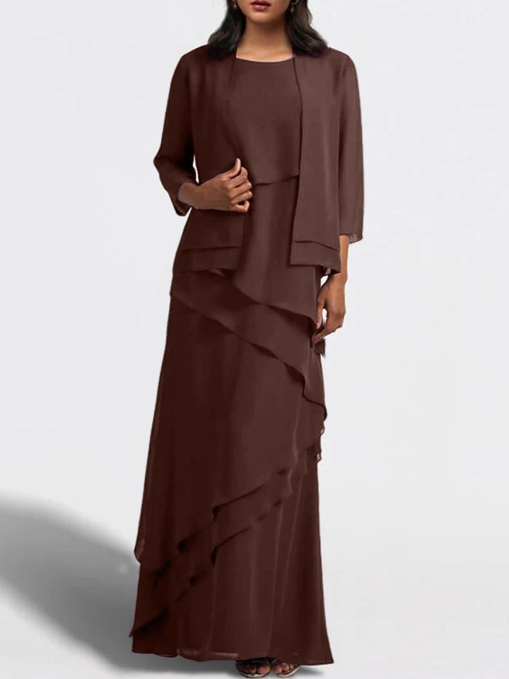 Robes de Mère de la Mariée Fourreau/Colonne Longueur Au Sol avec Veste