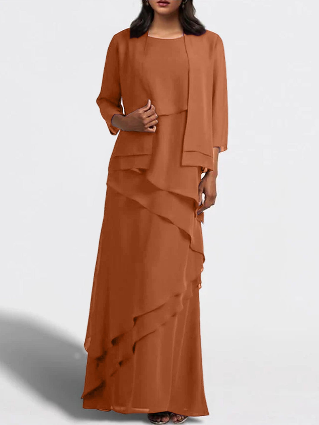 Robes de Mère de la Mariée Fourreau/Colonne Longueur Au Sol avec Veste