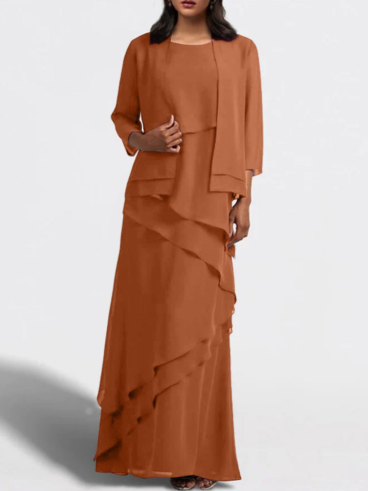 Robes de Mère de la Mariée Fourreau/Colonne Longueur Au Sol avec Veste
