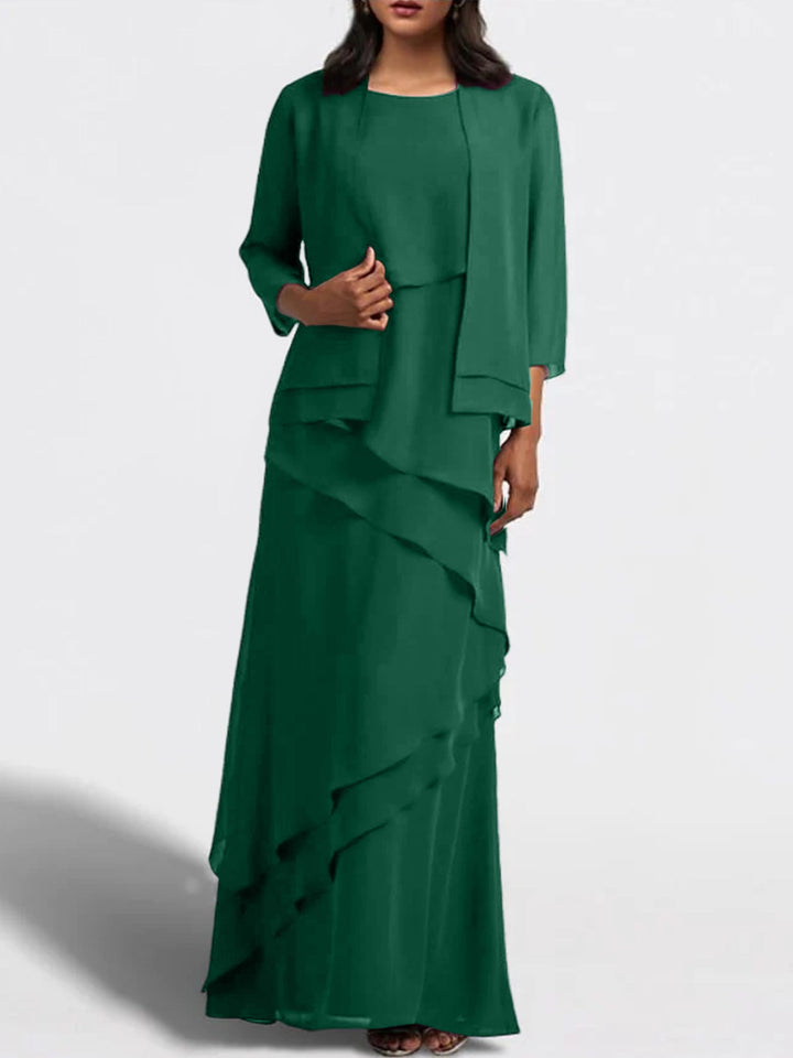 Robes de Mère de la Mariée Fourreau/Colonne Longueur Au Sol avec Veste