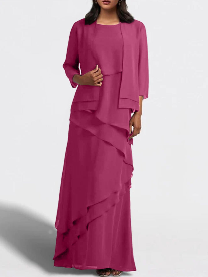 Robes de Mère de la Mariée Fourreau/Colonne Longueur Au Sol avec Veste