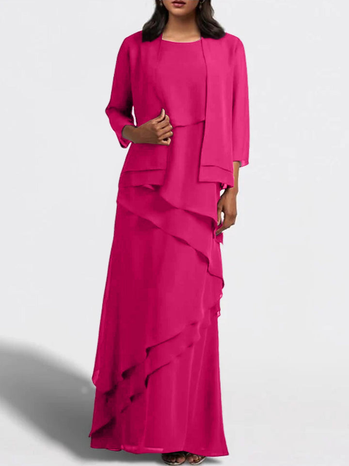 Robes de Mère de la Mariée Fourreau/Colonne Longueur Au Sol avec Veste