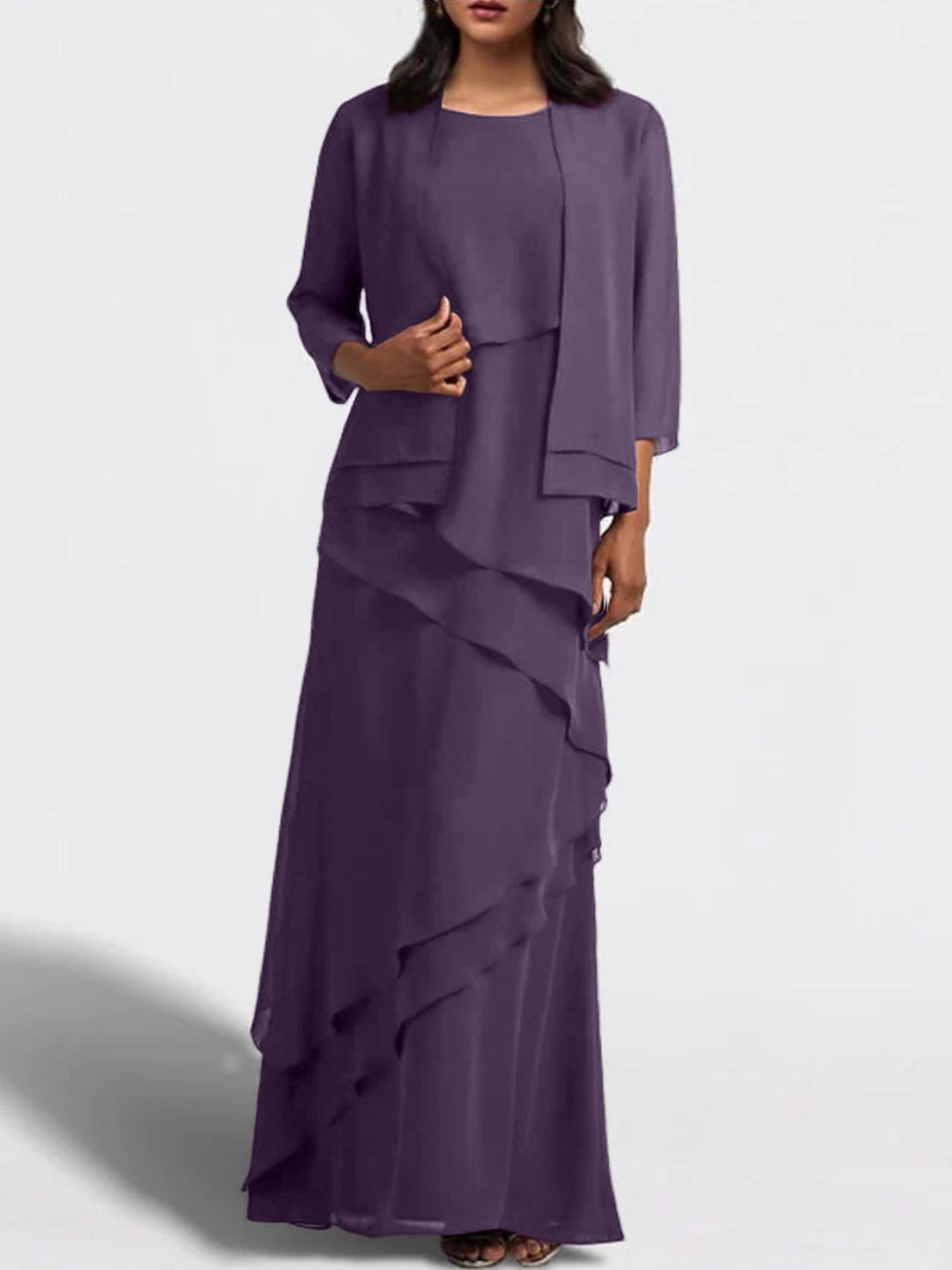 Robes de Mère de la Mariée Fourreau/Colonne Longueur Au Sol avec Veste