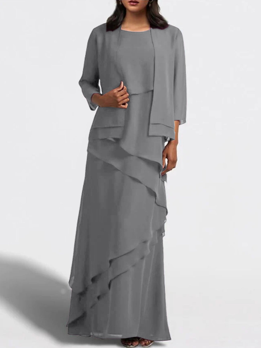 Robes de Mère de la Mariée Fourreau/Colonne Longueur Au Sol avec Veste
