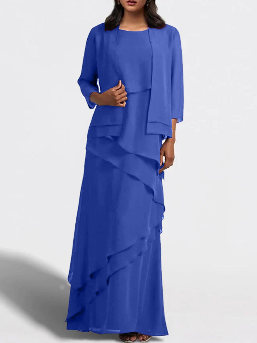 Robes de Mère de la Mariée Fourreau/Colonne Longueur Au Sol avec Veste