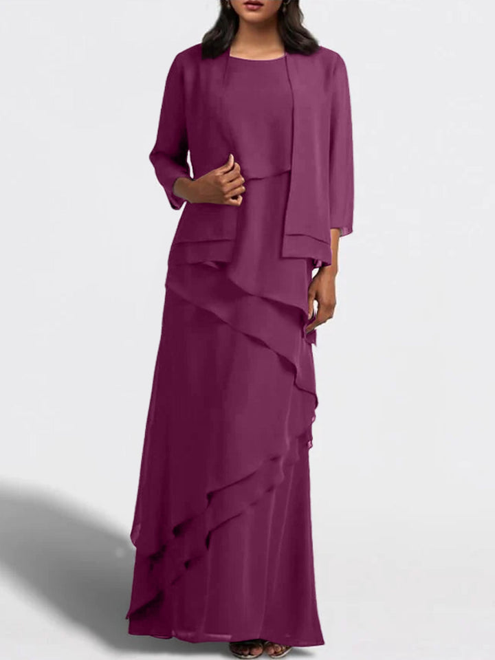 Robes de Mère de la Mariée Fourreau/Colonne Longueur Au Sol avec Veste