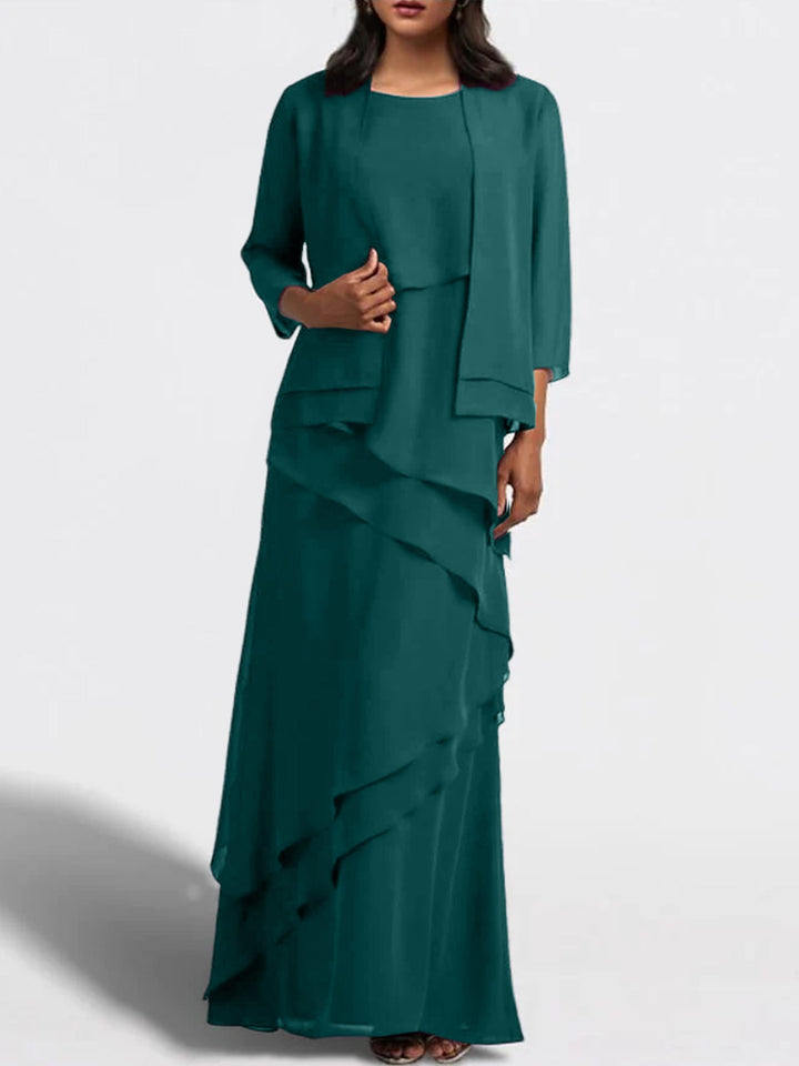 Robes de Mère de la Mariée Fourreau/Colonne Longueur Au Sol avec Veste
