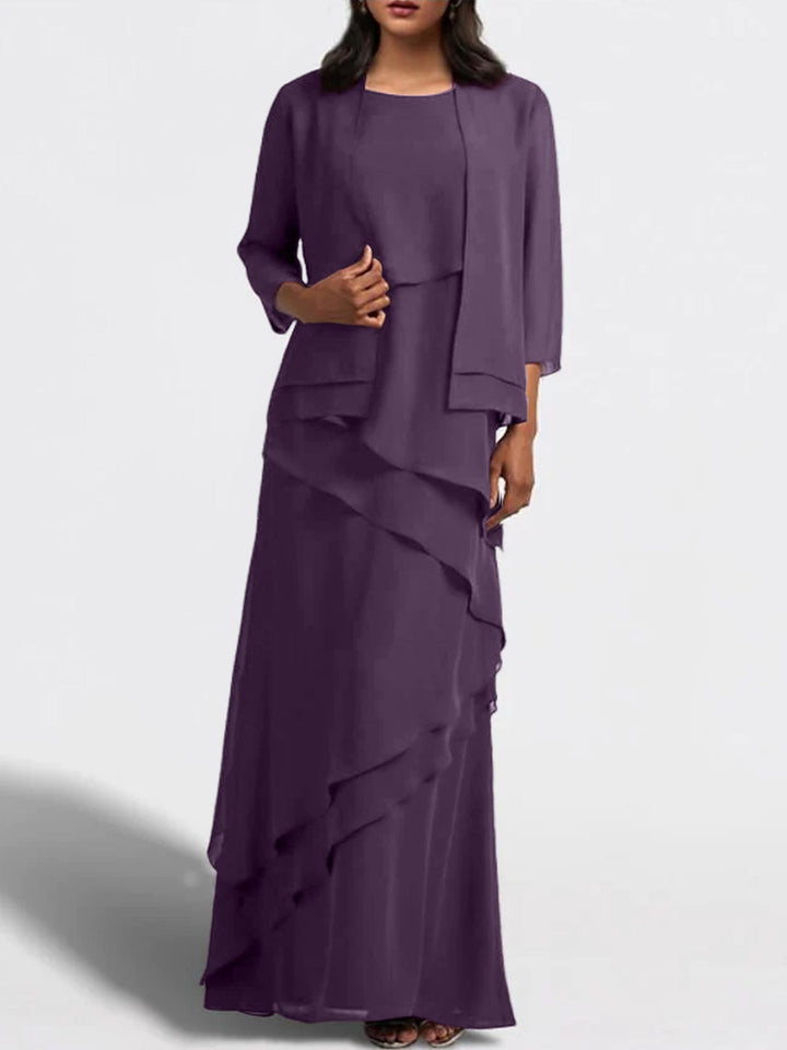 Robes de Mère de la Mariée Fourreau/Colonne Longueur Au Sol avec Veste