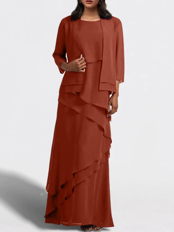 Robes de Mère de la Mariée Fourreau/Colonne Longueur Au Sol avec Veste