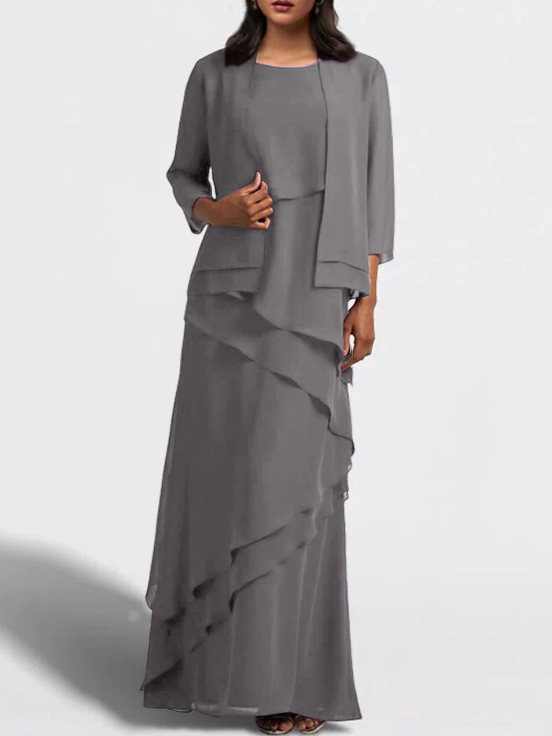 Robes de Mère de la Mariée Fourreau/Colonne Longueur Au Sol avec Veste
