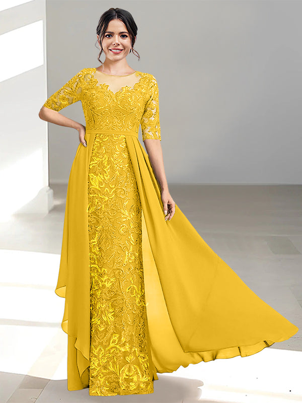 Ligne A/Princesse Scoop La Longueur du Sol Robes Mère de La Mariée
