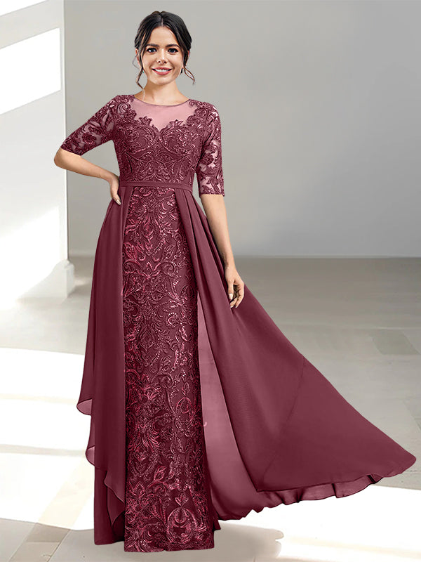 Ligne A/Princesse Scoop La Longueur du Sol Robes Mère de La Mariée