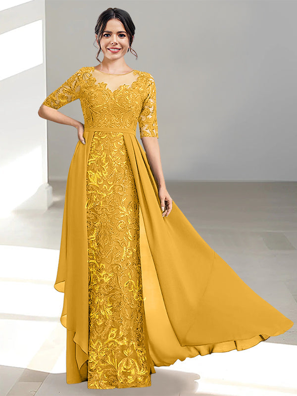 Ligne A/Princesse Scoop La Longueur du Sol Robes Mère de La Mariée