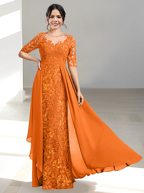 Ligne A/Princesse Scoop La Longueur du Sol Robes Mère de La Mariée