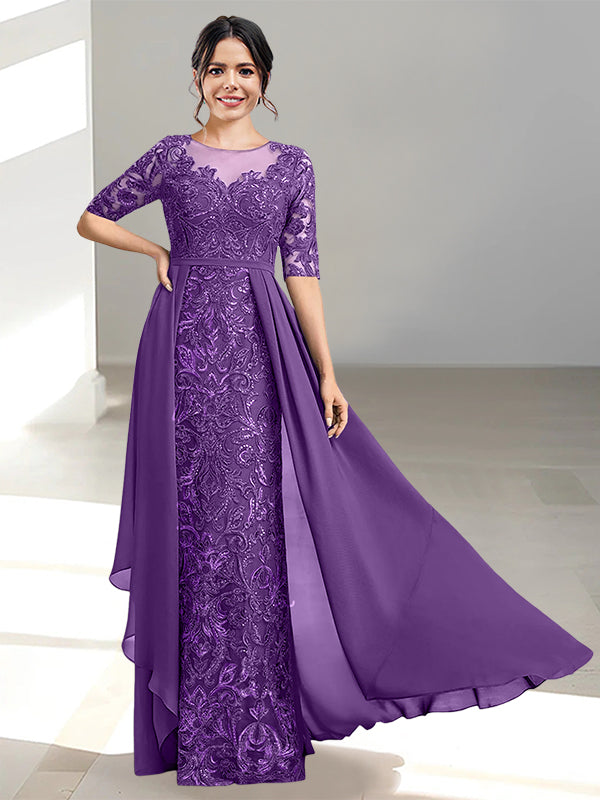 Ligne A/Princesse Scoop La Longueur du Sol Robes Mère de La Mariée