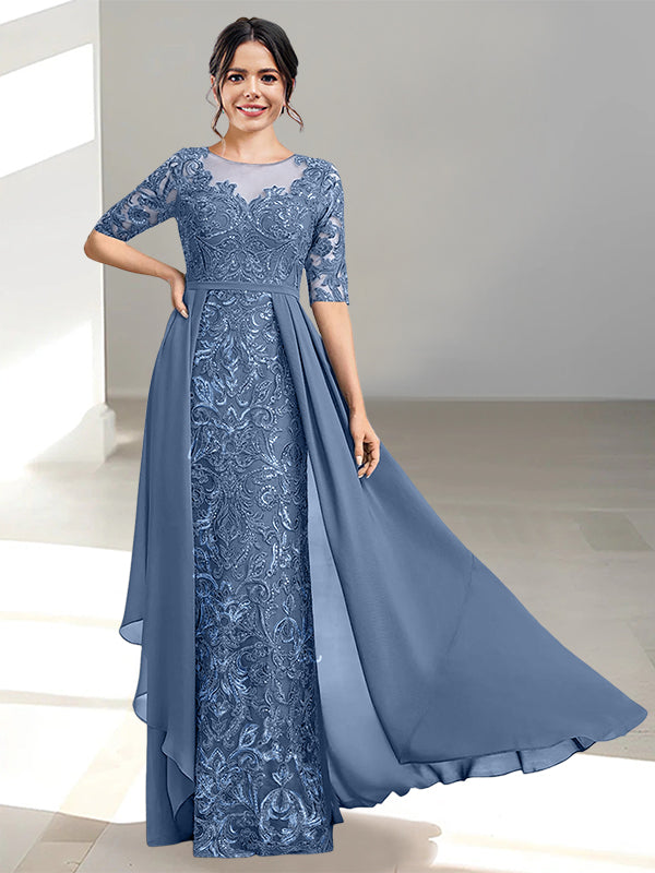 Ligne A/Princesse Scoop La Longueur du Sol Robes Mère de La Mariée