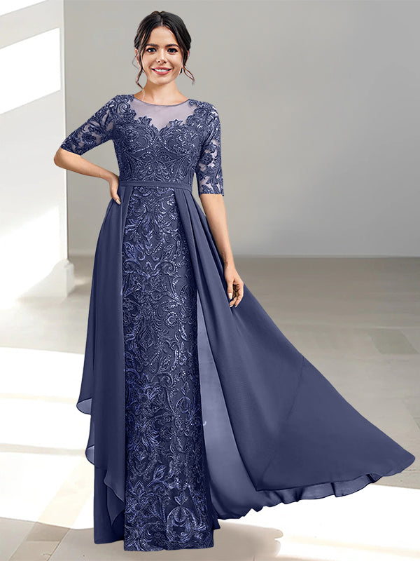 Ligne A/Princesse Scoop La Longueur du Sol Robes Mère de La Mariée