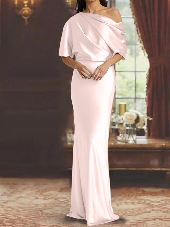 Robes de Mère de la Mariée à Une Épaule, Fourreau/Colonne