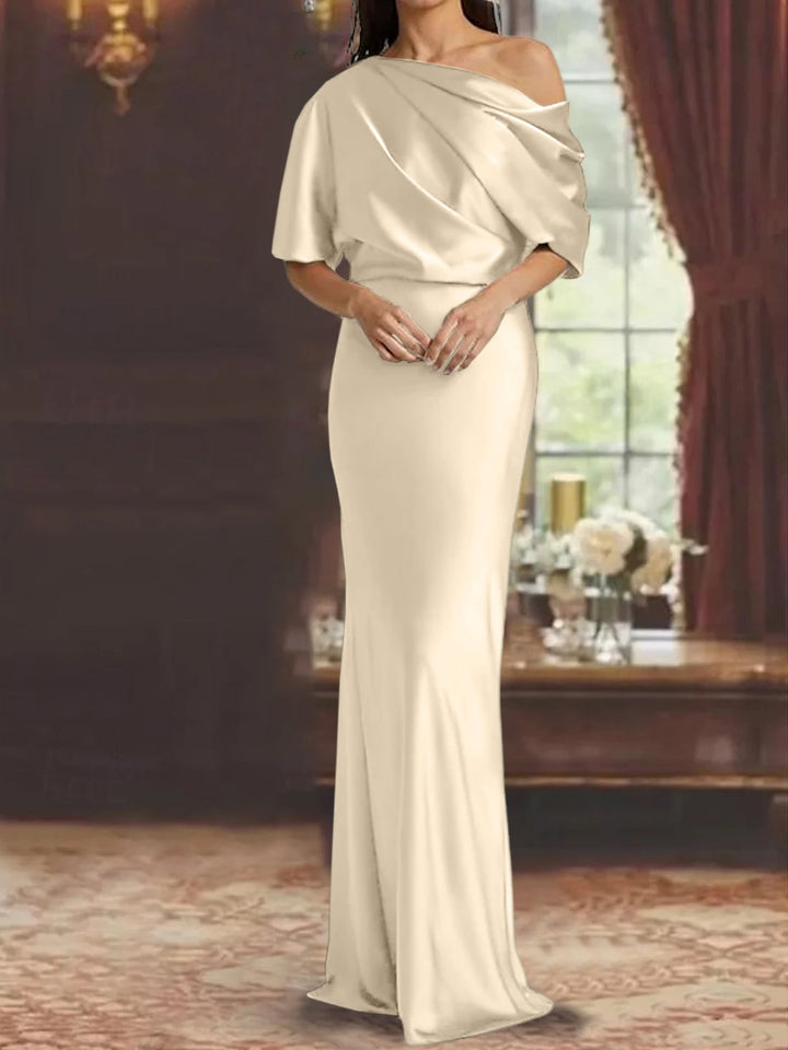 Robes de Mère de la Mariée à Une Épaule, Fourreau/Colonne