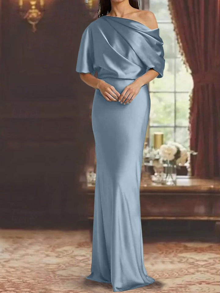 Robes de Mère de la Mariée à Une Épaule, Fourreau/Colonne