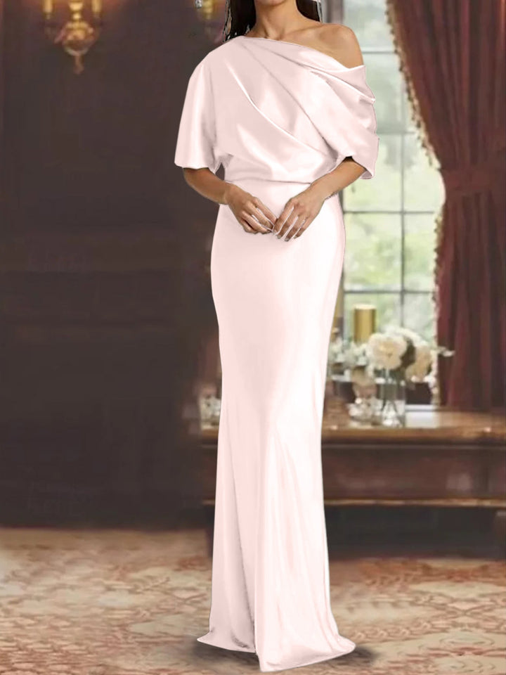 Robes de Mère de la Mariée à Une Épaule, Fourreau/Colonne
