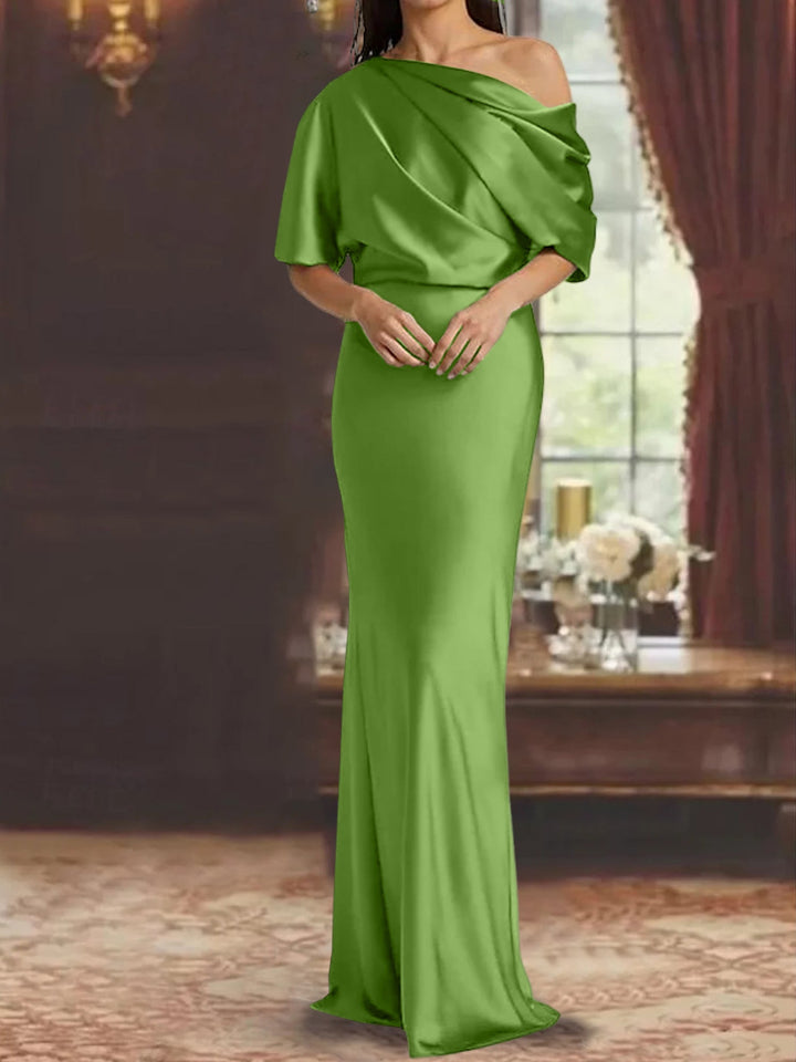 Robes de Mère de la Mariée à Une Épaule, Fourreau/Colonne