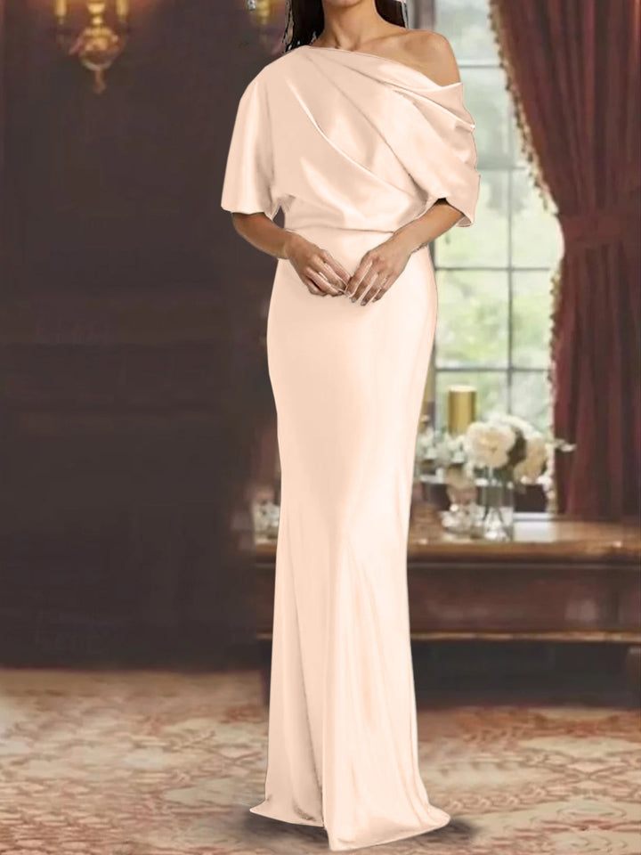 Robes de Mère de la Mariée à Une Épaule, Fourreau/Colonne