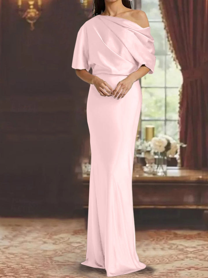 Robes de Mère de la Mariée à Une Épaule, Fourreau/Colonne