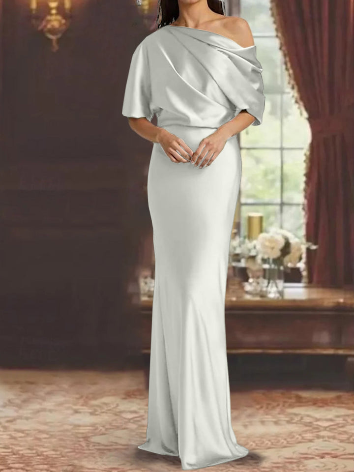 Robes de Mère de la Mariée à Une Épaule, Fourreau/Colonne