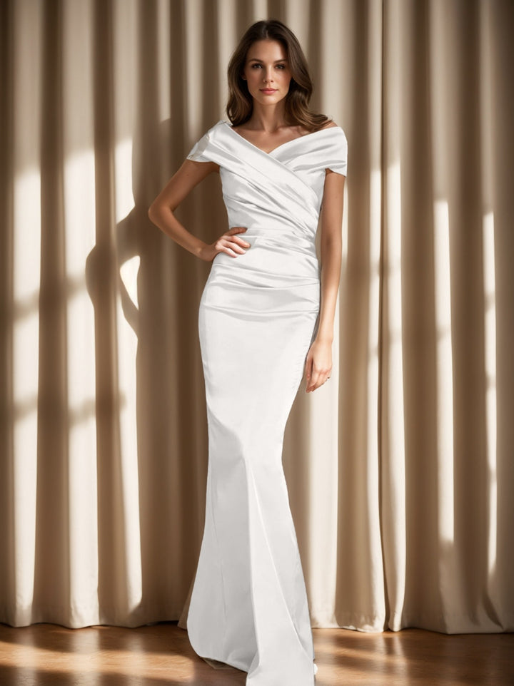 Robes de Mère de la Mariée à Épaules Dénudées, Forme Fourreau/Colonne