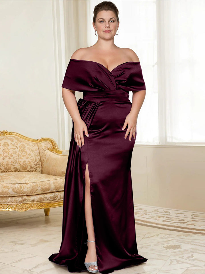 Robes de Mère de la Mariée Trompette/Sirène à Épaules Dénudées