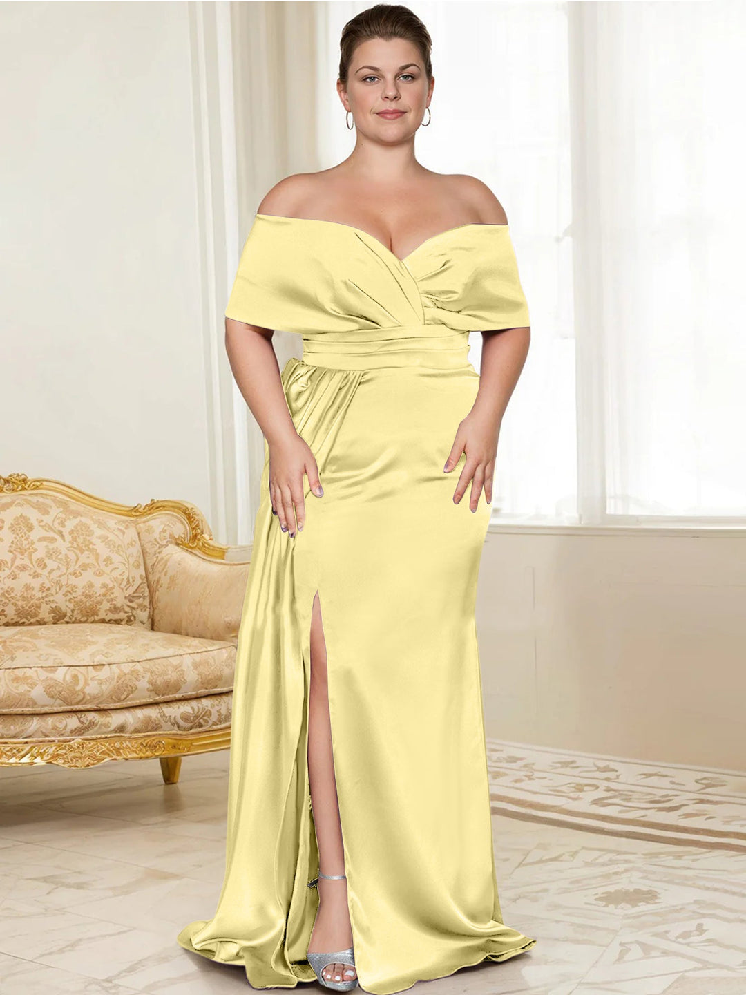 Robes de Mère de la Mariée Trompette/Sirène à Épaules Dénudées