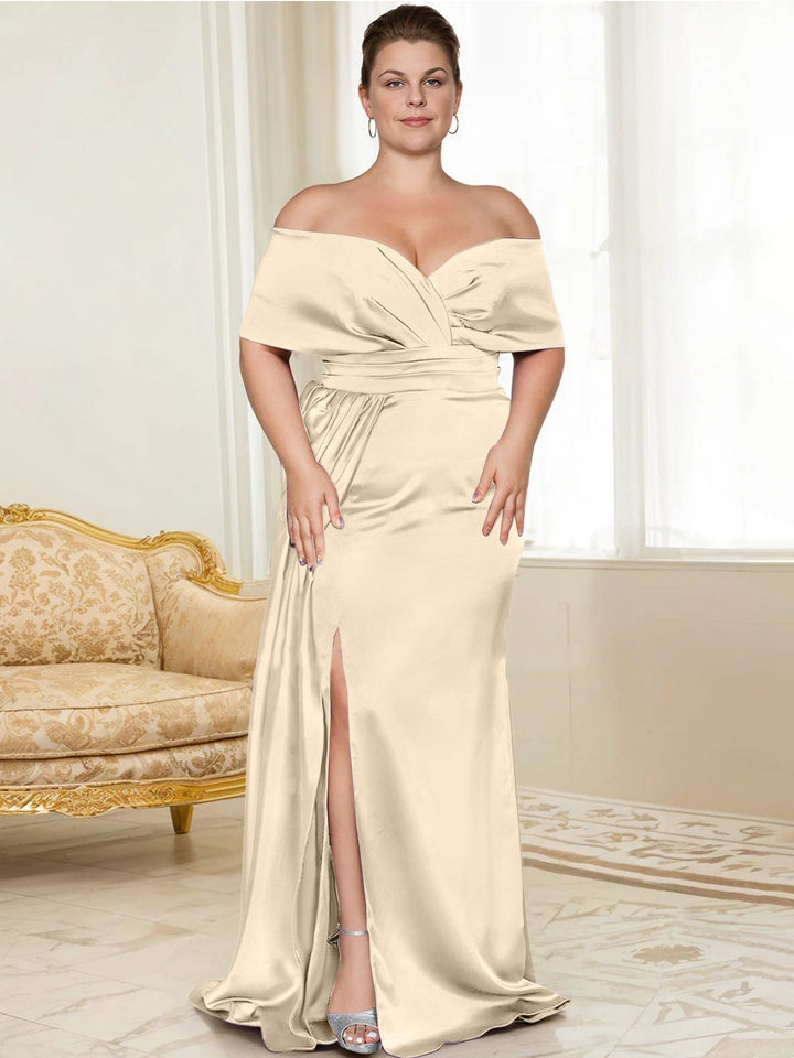 Robes de Mère de la Mariée Trompette/Sirène à Épaules Dénudées