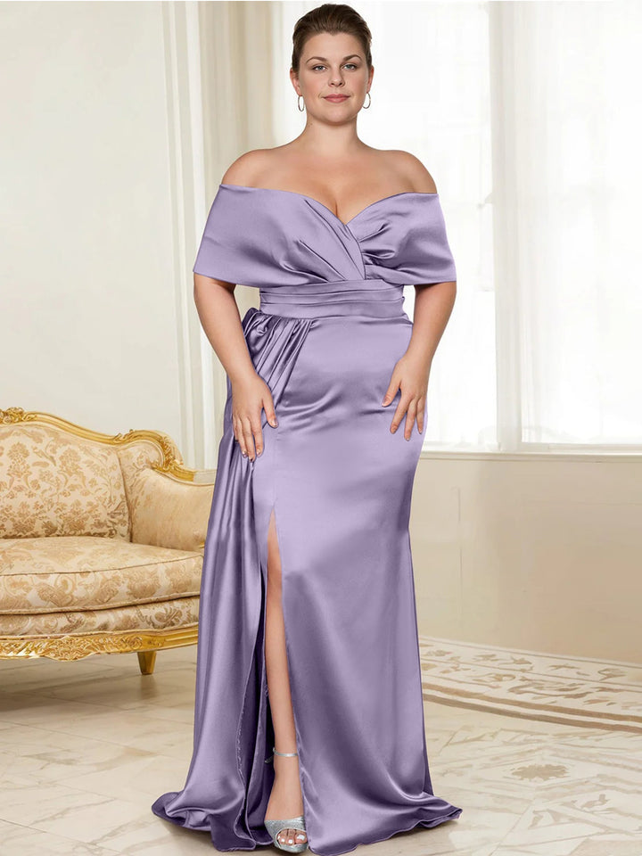 Robes de Mère de la Mariée Trompette/Sirène à Épaules Dénudées