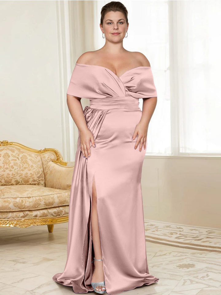 Robes de Mère de la Mariée Trompette/Sirène à Épaules Dénudées