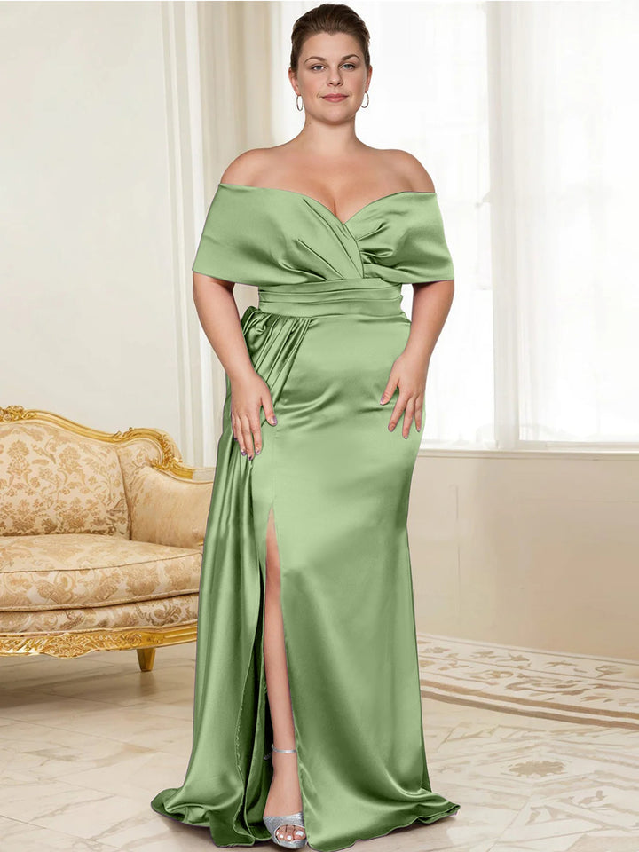 Robes de Mère de la Mariée Trompette/Sirène à Épaules Dénudées