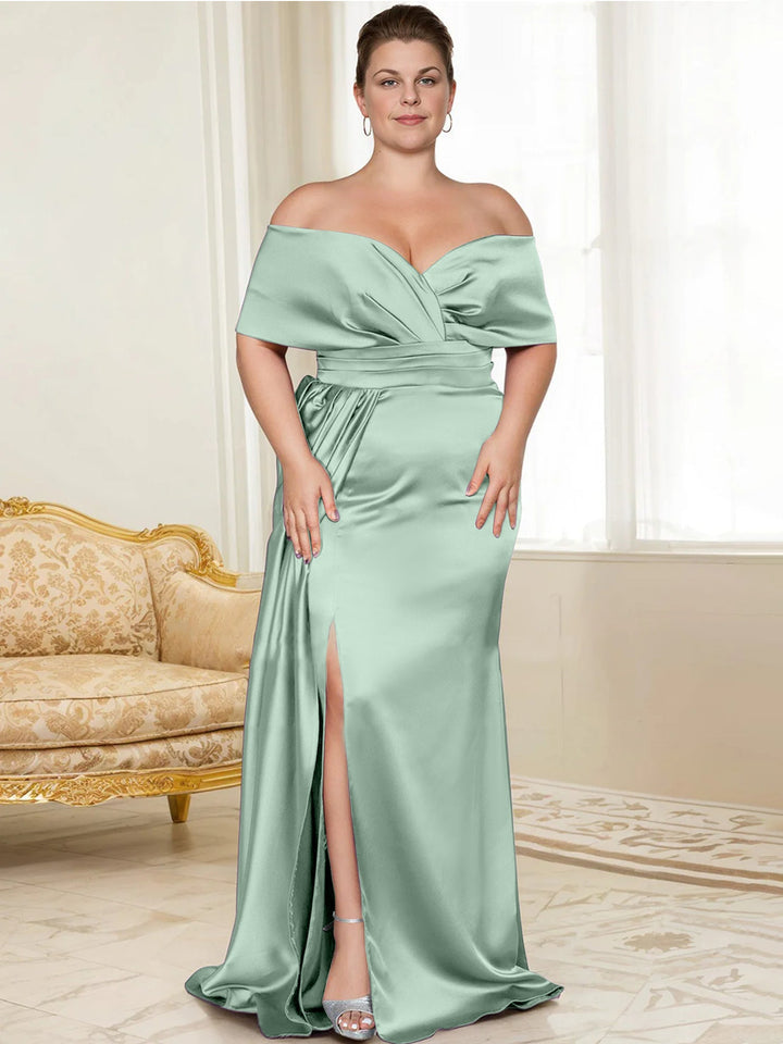 Robes de Mère de la Mariée Trompette/Sirène à Épaules Dénudées