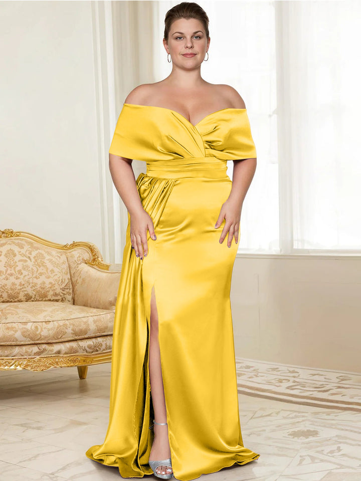 Robes de Mère de la Mariée Trompette/Sirène à Épaules Dénudées