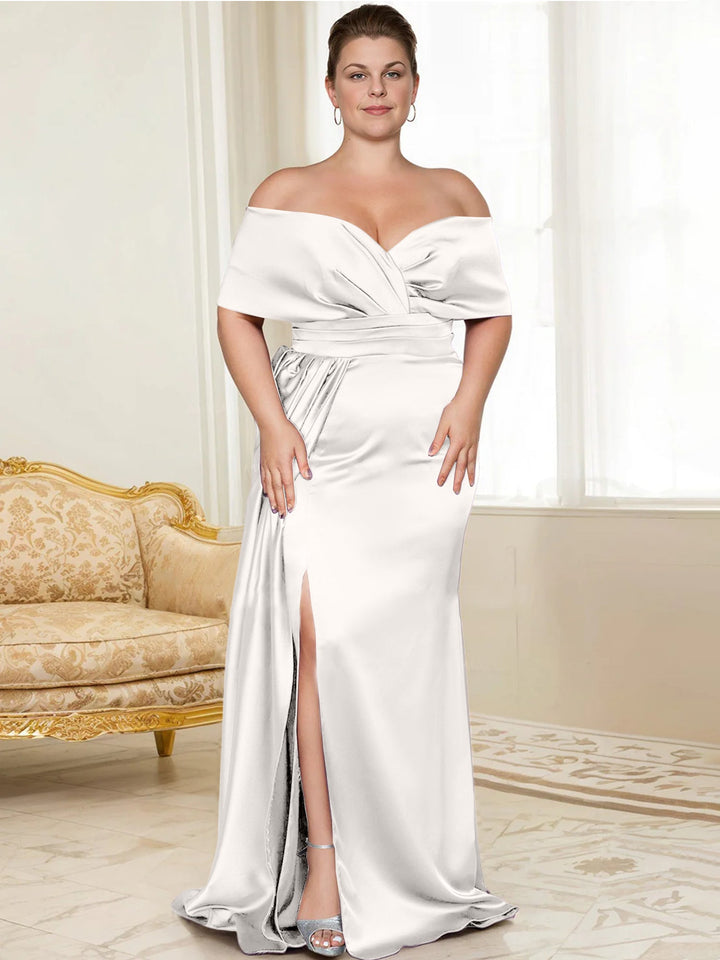 Robes de Mère de la Mariée Trompette/Sirène à Épaules Dénudées