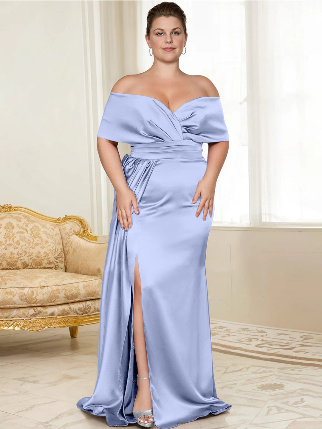 Robes de Mère de la Mariée Trompette/Sirène à Épaules Dénudées