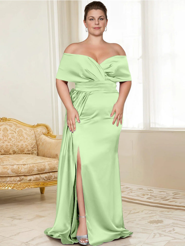 Robes de Mère de la Mariée Trompette/Sirène à Épaules Dénudées