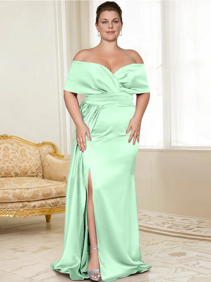 Robes de Mère de la Mariée Trompette/Sirène à Épaules Dénudées