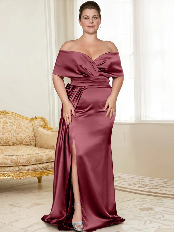 Robes de Mère de la Mariée Trompette/Sirène à Épaules Dénudées