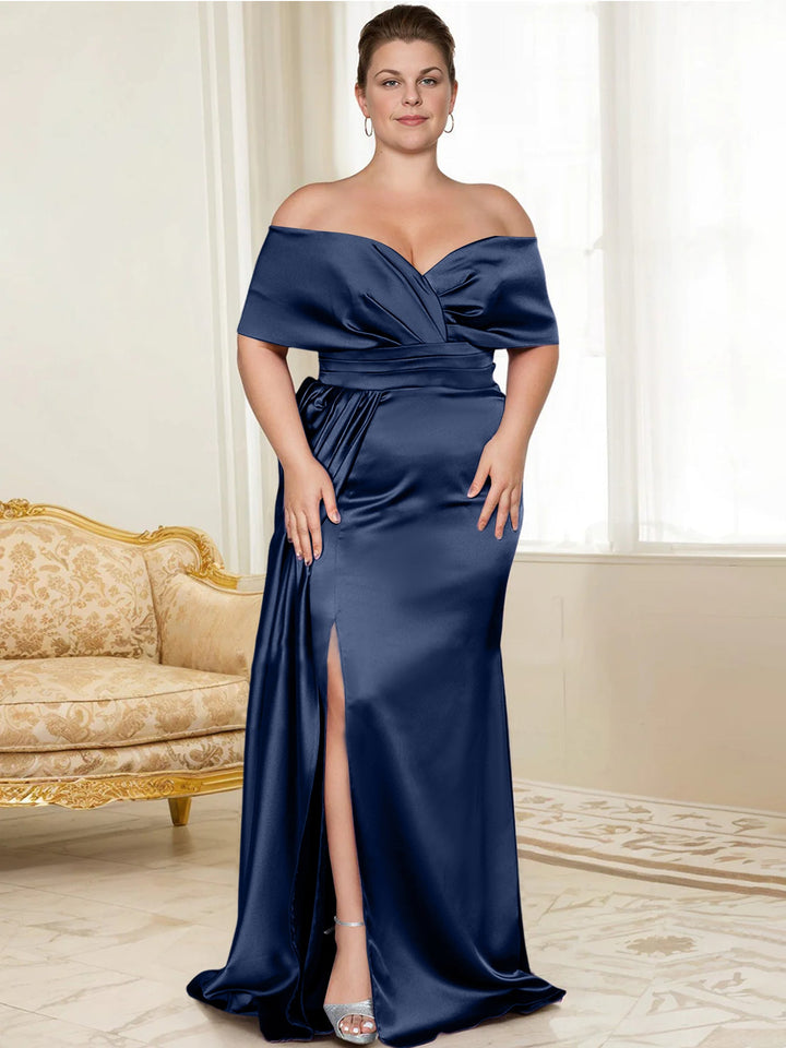 Robes de Mère de la Mariée Trompette/Sirène à Épaules Dénudées