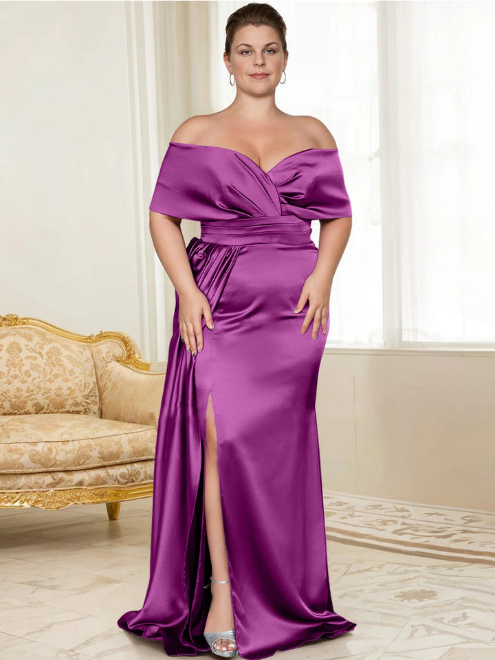 Robes de Mère de la Mariée Trompette/Sirène à Épaules Dénudées